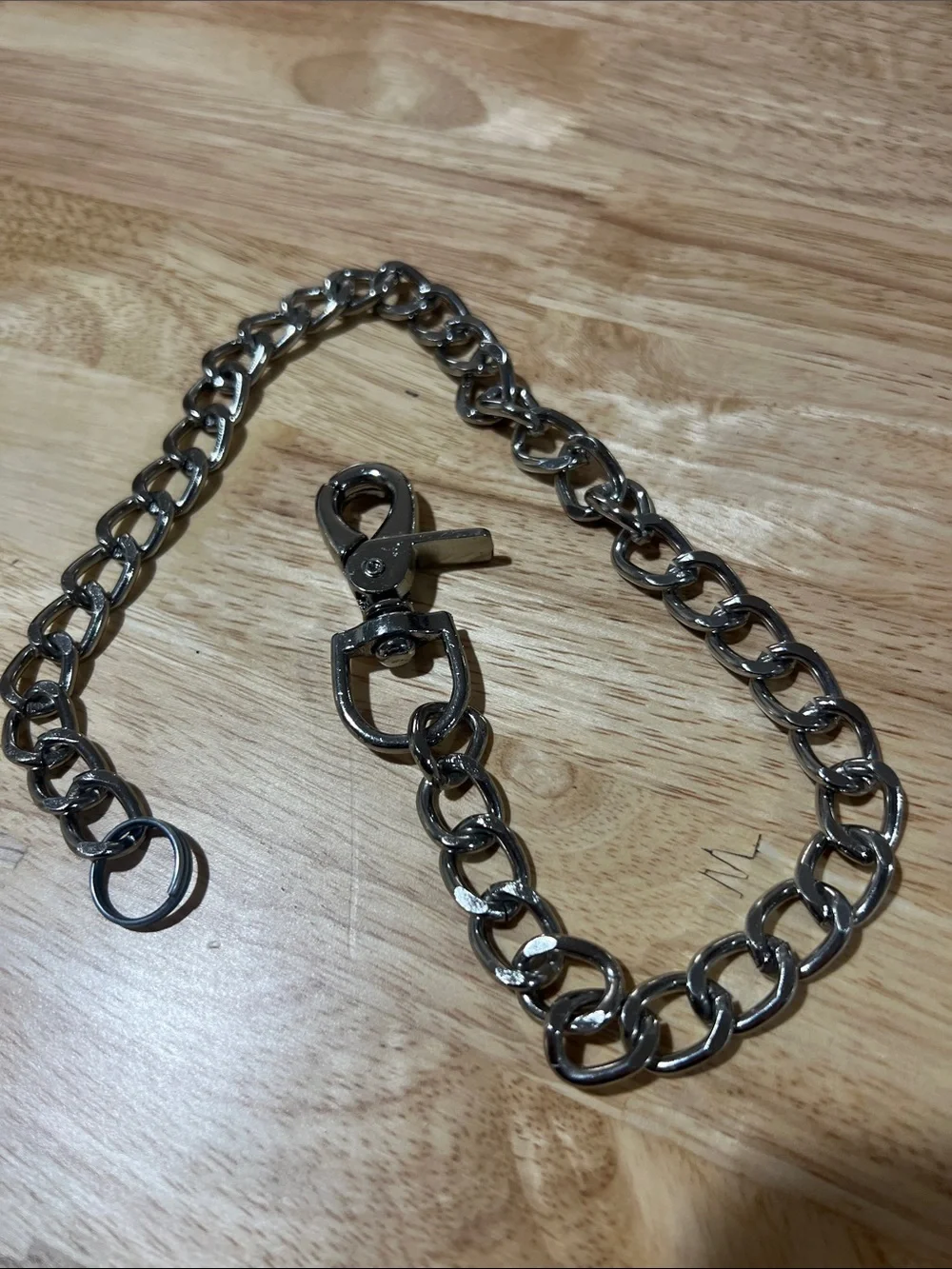 Men's Silver Chain Wallet/Key Clip z16